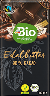 Schokolade, Edelbitter 90% dmBio
