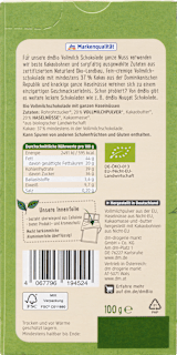 Schokolade, Vollmilch Schokolade ganze Haselnuss 20 % dmBio