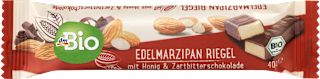 Schokoriegel, Edelmarzipan mit Honig & Zartbitterschokolade dmBio
