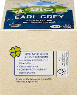 Schwarzer Tee Earl Grey (20 Beutel) dmBio
