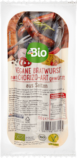Seitan Bratwurst, nach Chorizo-Art gewürzt dmBio