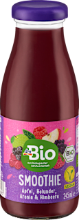Smoothie, Apfel, Holunder, Aronia & Himbeere dmBio