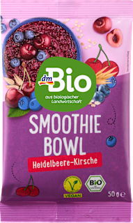 Smoothie Bowl, Heidelbeere-Kirsche dmBio