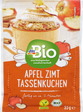 Tassenkuchen Apfel Zimt, vegan dmBio
