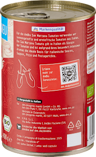 Tomaten ganz, San Marzano dmBio