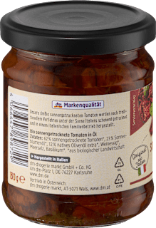 Tomaten, sonnengetrocknet, eingelegt in Öl dmBio