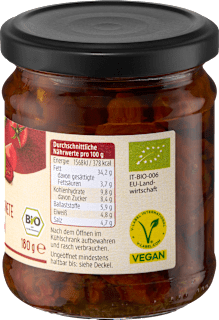 Tomaten, sonnengetrocknet, eingelegt in Öl dmBio