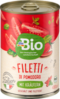 Tomatenfilets geschält, Filetti mit Kräutern dmBio
