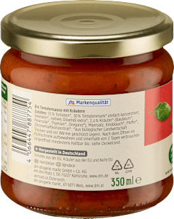 Tomatensoße Kräuter dmBio