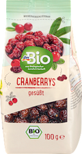 Trockenfrüchte, Cranberrys gesüßt dmBio