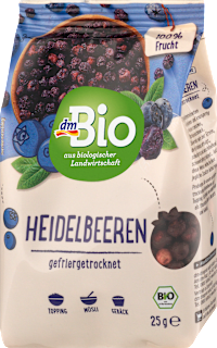 Trockenfrüchte, Heidelbeeren gefriergetrocknet dmBio