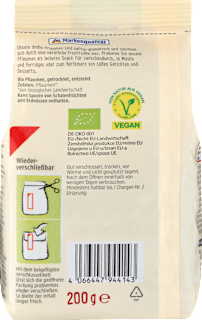 Trockenfrüchte, Pflaumen entsteint dmBio