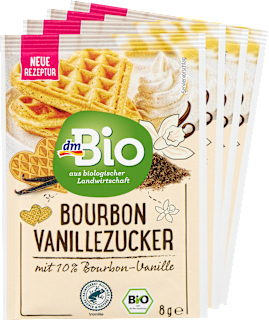 Vanillezucker mit Bourbon-Vanille (4x8g) dmBio