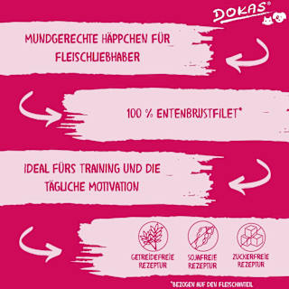 Kausnack Hund, Entenbruststücke DOKAS