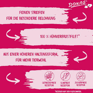 Kausnack Hund, Hühnerbruststreifen DOKAS