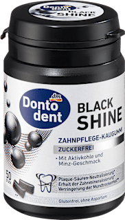 Kaugummi, Black Shine mit Aktivkohle, zuckerfrei Dontodent