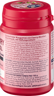 Kaugummi, Cherry Menthol, zuckerfrei Dontodent