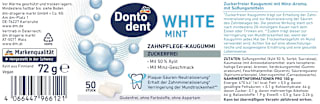 Kaugummi, White Mint, zuckerfrei Dontodent