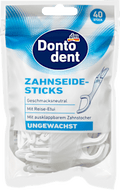 Zahnseidesticks ungewachst mit Etui Dontodent