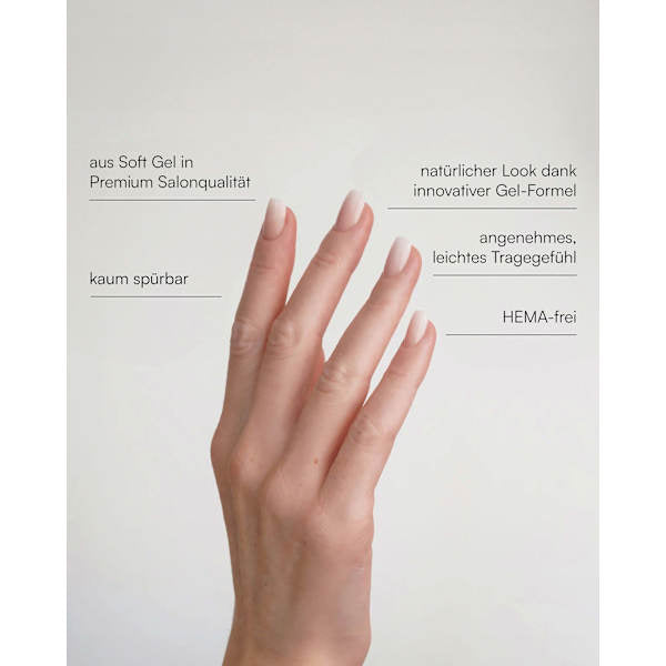 Künstliche Nägel, Soft Gel Press Ons Babyboomer Short Square Doonails