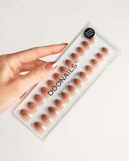 Künstliche Nägel, Soft Gel Press Ons Brownie Short Round  Doonails
