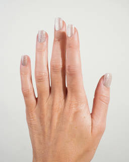 Künstliche Nägel, Soft Gel Press Ons Champagne Cat Eye Extra Short Square Doonails