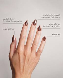 Künstliche Nägel, Soft Gel Press Ons Glazed Chocolate Short Almond Doonails