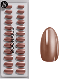 Künstliche Nägel, Soft Gel Press Ons Glazed Chocolate Short Almond Doonails