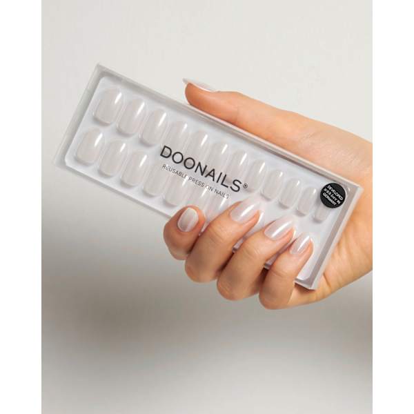 Künstliche Nägel, Soft Gel Press Ons Milkshake Medium Round Doonails
