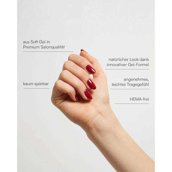 Künstliche Nägel, Soft Gel Press Ons Mon Cherie Medium Round Doonails