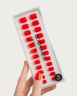 Künstliche Nägel, Soft Gel Press Ons On Fire Extra Short Square Doonails