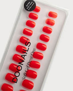 Künstliche Nägel, Soft Gel Press Ons On Fire Extra Short Square Doonails