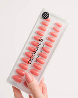 Künstliche Nägel, Soft Gel Press Ons Peach Please Short Almond Doonails