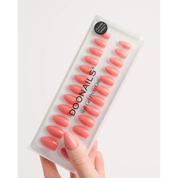 Künstliche Nägel, Soft Gel Press Ons Peach Please Short Almond Doonails