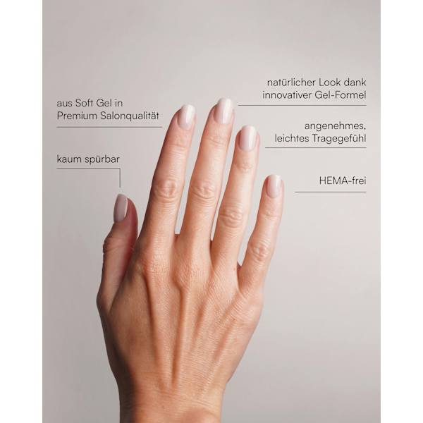 Künstliche Nägel, Soft Gel Press Ons Pillow Talk Extra Short Square Doonails