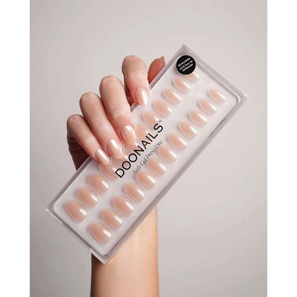 Künstliche Nägel, Soft Gel Press Ons Prosecco Short Round Doonails