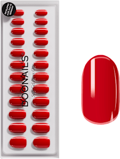 Künstliche Nägel, Soft Gel Press Ons Rose Red Medium Round Doonails