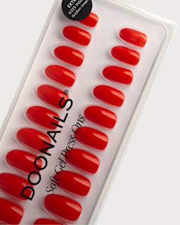 Künstliche Nägel, Soft Gel Press Ons Rose Red Medium Round Doonails