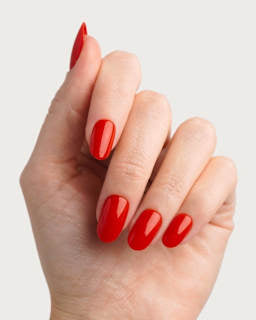 Künstliche Nägel, Soft Gel Press Ons Rose Red Medium Round Doonails
