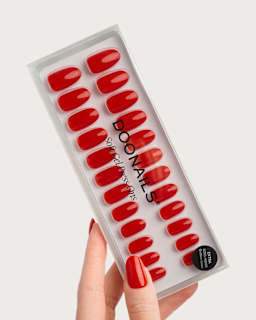 Künstliche Nägel, Soft Gel Press Ons Rose Red Medium Round Doonails