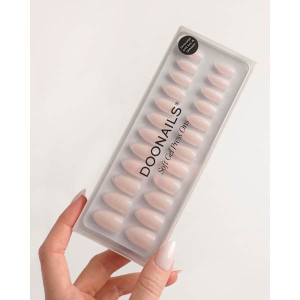 Künstliche Nägel, Soft Gel Press Ons Short Pillow Talk Short Almond Doonails