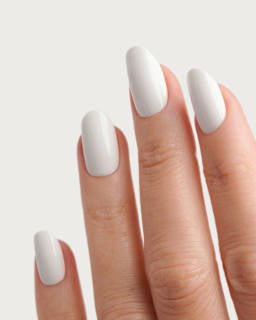 Künstliche Nägel, Soft Gel Press Ons Snow White Medium Round Doonails