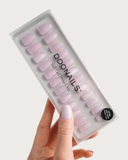 Künstliche Nägel, Soft Gel Press Ons Soft Lilac Short Round Doonails