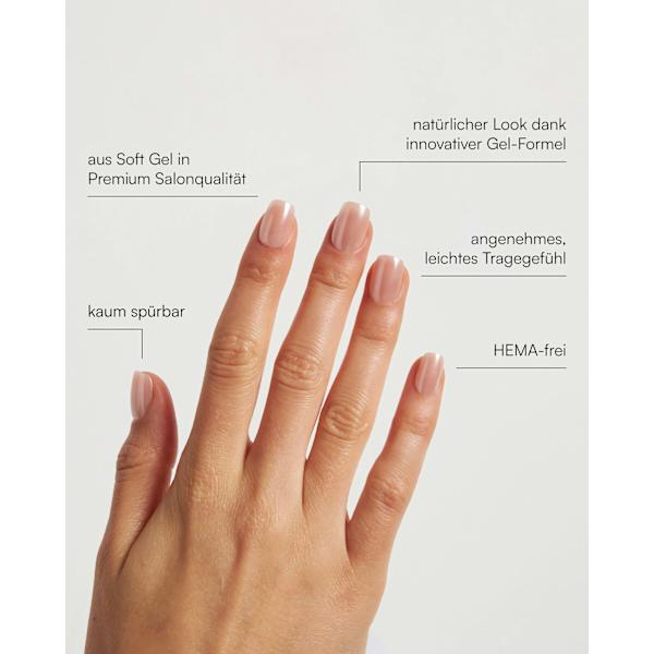 Künstliche Nägel, Soft Gel Press Ons Square Prosecco Short Square Doonails