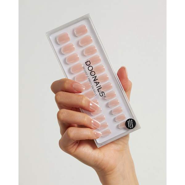 Künstliche Nägel, Soft Gel Press Ons Square Prosecco Short Square Doonails
