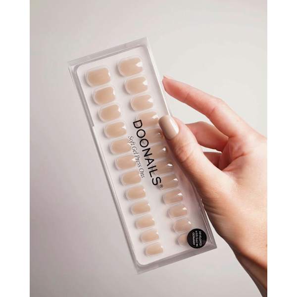 Künstliche Nägel, Soft Gel Press Ons Toffee Extra Short Square Doonails