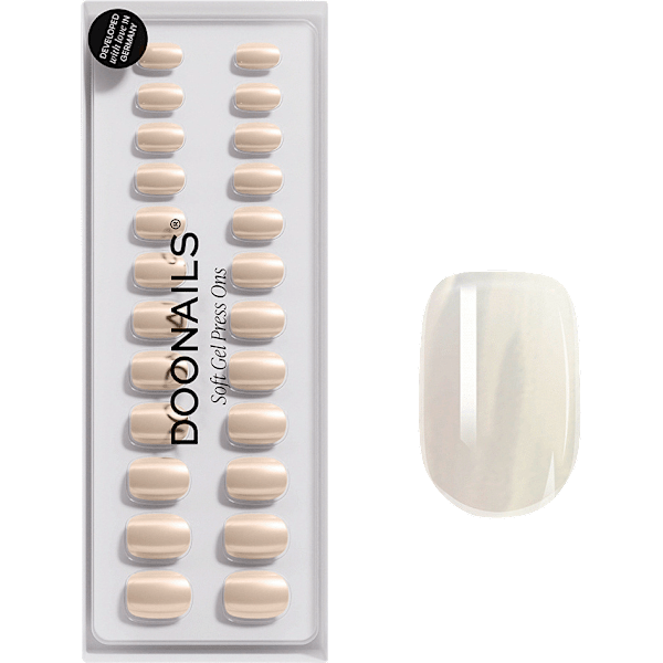Künstliche Nägel, Soft Gel Press Ons Toffee Extra Short Square Doonails