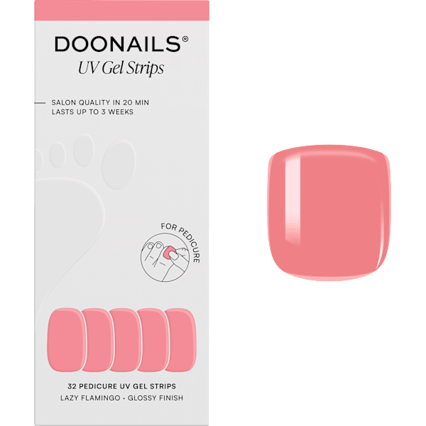 UV Gel Nagelfolien, Gel Strips Pediküre Lazy Flamingo Doonails