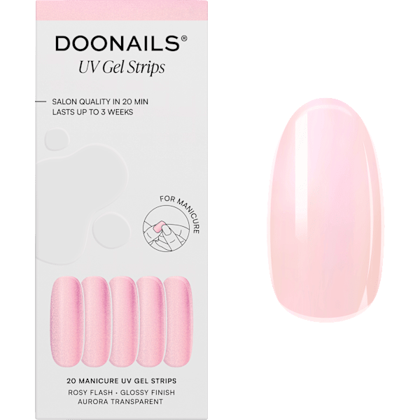 UV Gel Nagelfolien, Gel Strips Rosy Flash Doonails