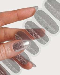 UV Gel Nagelfolien, Gel Strips Silver Cat Eye Doonails